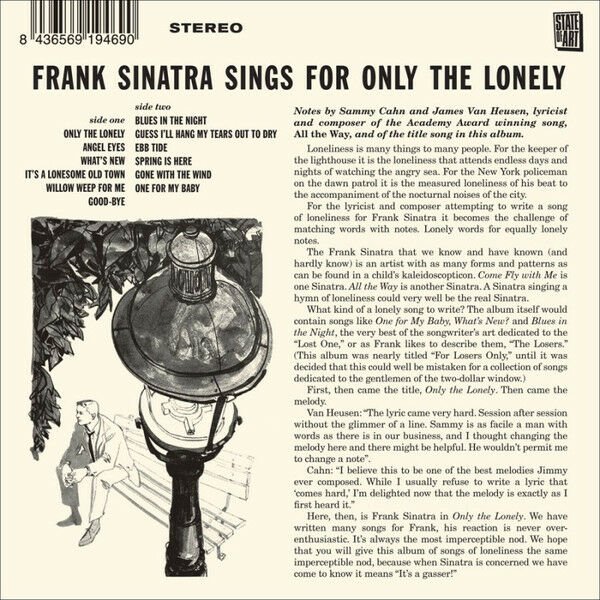 FRANK SINATRA – SINGS FOR ONLY THE LONELY (2019) - CD LIMITED EDITION REISSUE REMASTERED SIFIR