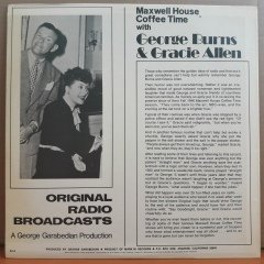 MAXWELL HOUSE COFFEE TIME WITH GEORGE BURNS & GRACIE ALLEN (1973) - LP 2.EL PLAK