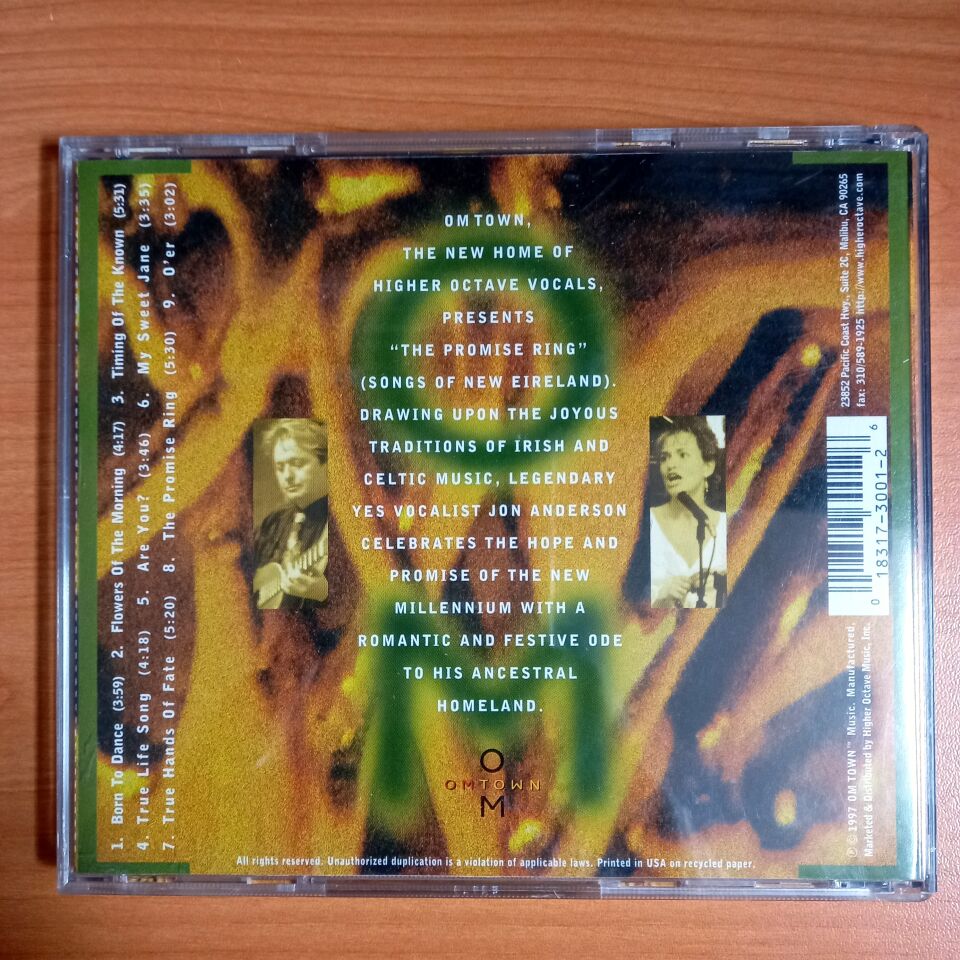 JON ANDERSON – THE PROMISE RING /SONGS OF NEW EIRELAND (1997) - CD 2.EL