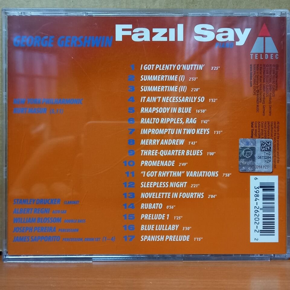 FAZIL SAY - GERSHWIN / NEW YORK PHILHARMONIC, KURT MASUR (1999) - CD 2.EL