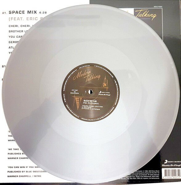 MODERN TALKING – SPACE MIX + WE TAKE THE CHANCE (1998) - 45RPM 12'' MAXI SINGLE 180GR 2023 LIMITED EDITION SILVER COLOURED VINYL SIFIR PLAK