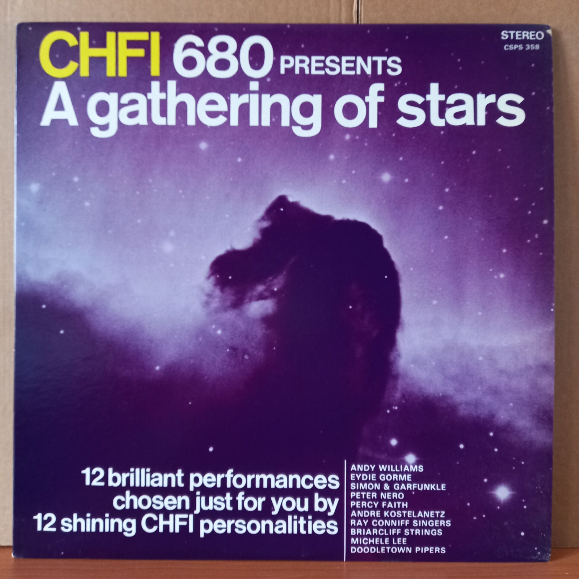 CHFI 680 PRESENTS A GATHERING OF STARS / ANDY WILLIAMS, EYDIE GORME, PERCY FAITH, MICHELE LEE, DOODLETOWN PIPERS - LP 2.EL PLAK