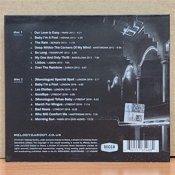 MELODY GARDOT – LIVE IN EUROPE (2017) - 2CD 2.EL