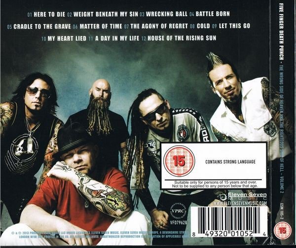 FIVE FINGER DEATH PUNCH – THE WRONG SIDE OF HEAVEN AND THE RIGHTEOUS SIDE OF HELL VOLUME 2 (2013) - CD+DVD DELUXE EDITION SIFIR