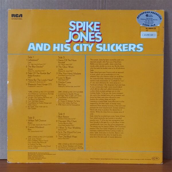 SPIKE JONES AND HIS CITY SLICKERS – MURDERS THEM ALL - 2LP 2.EL PLAK