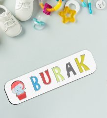 BK Toys Çocuklara Özel İsimli Figürlü Ahşap Eğitici Yapboz Puzzle-7