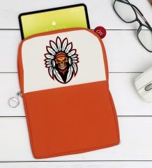 BK Gift Kurukafa Tasarımlı Taşınabilir Koruyucu Tablet Kılıfı & Organizer Çanta - Turuncu-6