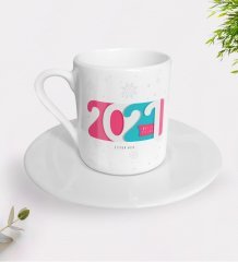 BK Gift Kişiye Özel 2023 Mutlu Yıllar Türk Kahvesi Fincanı-6