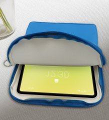 BK Gift Kurukafa Tasarımlı Taşınabilir Koruyucu Tablet Kılıfı & Organizer Çanta - Mavi-8