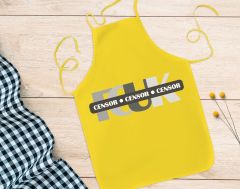 BK Gift Fcuk Tasarımlı Sarı Mutfak Önlüğü Aşçı Hediyesi, Arkadaşa Hediye-5