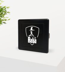 BK Home Baba Godfather Tasarımlı Siyah Metal Sigara Tabakası-15