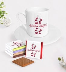 Kişiye Özel Sevgililer Günü Türk Kahvesi Fincanı ve Madlen Çikolata Seti-28