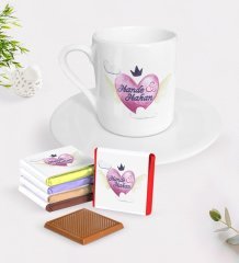 Kişiye Özel Sevgililer Günü Türk Kahvesi Fincanı ve Madlen Çikolata Seti-23