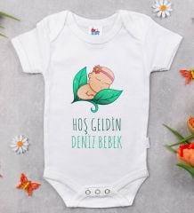 BK Kids Hoş Geldin Bebek Tasarımlı Beyaz Bebek Body Zıbın-8