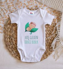 BK Kids Hoş Geldin Bebek Tasarımlı Beyaz Bebek Body Zıbın-8