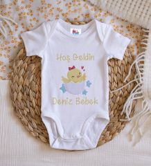 BK Kids Hoş Geldin Bebek Tasarımlı Beyaz Bebek Body Zıbın-2