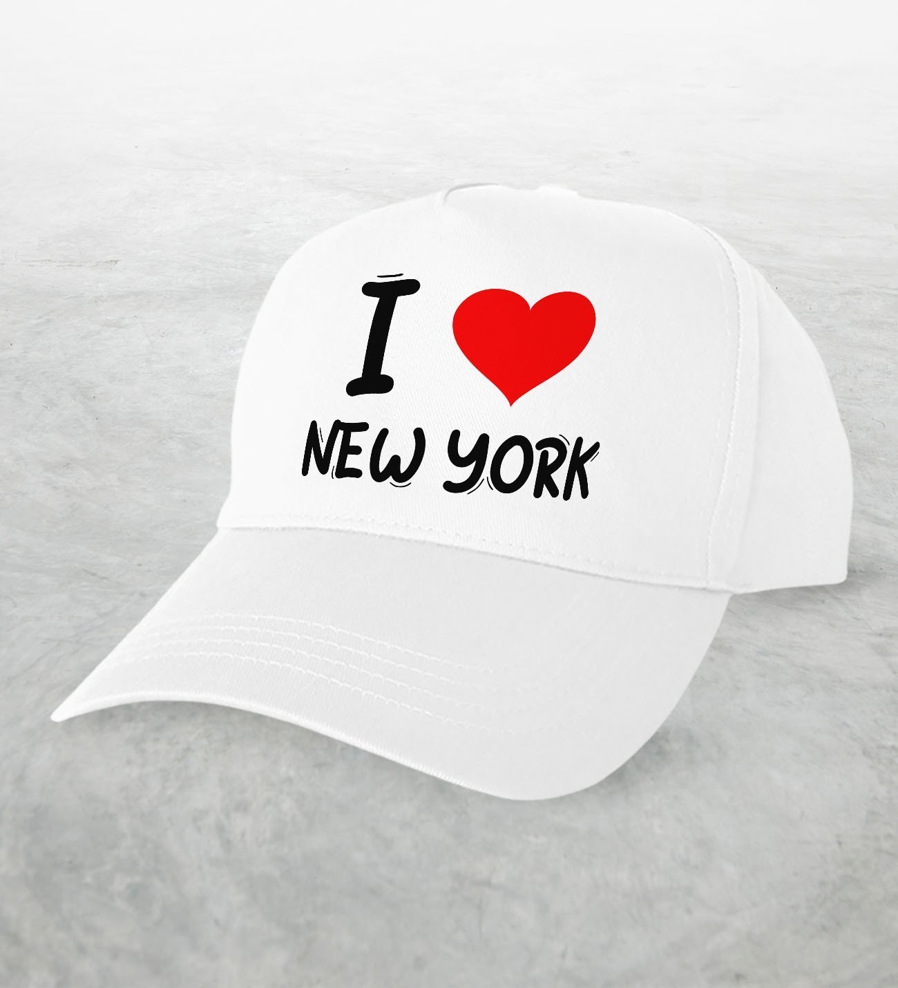 BK Gift I Love New York Tasarımlı Beyaz Şapka - Model 1