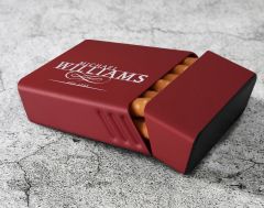 BK Gift Kişiye Özel İsimli Tarihli Kırmızı Metal Sigara Tabakası-5, Arkadaşa Hediye, Babaya Hediye, Metal Sigara Kutusu