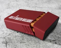 BK Gift Kişiye Özel İsimli Tarihli Kırmızı Metal Sigara Tabakası-2, Arkadaşa Hediye, Babaya Hediye, Metal Sigara Kutusu