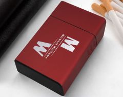 BK Gift Kişiye Özel İsimli Kırmızı Metal Sigara Tabakası-1, Arkadaşa Hediye, Babaya Hediye, Metal Sigara Kutusu