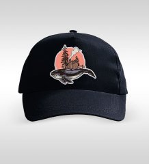 BK Gift Balina Tasarımlı Siyah Şapka-1