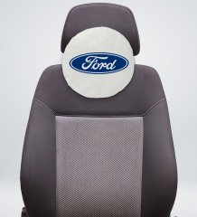 BK Gift Ford Tasarımlı Yuvarlak Araç Koltuk Yastığı-1