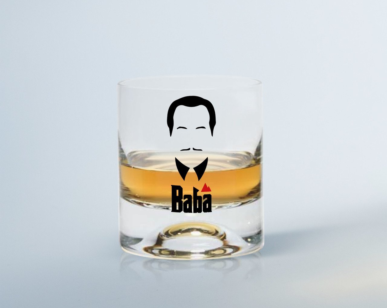 BK Home Renkli Baskılı Godfather Baba Tasarımlı Viski Bardağı-12