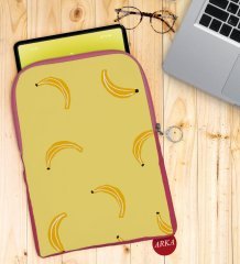 BK Gift Muz Tasarımlı Taşınabilir Koruyucu Tablet Kılıfı & Organizer Çanta - Pembe-1