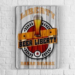 Kişiye Özel Beer  Tasarımlı Retro Ahşap Duvar Levhası - 5