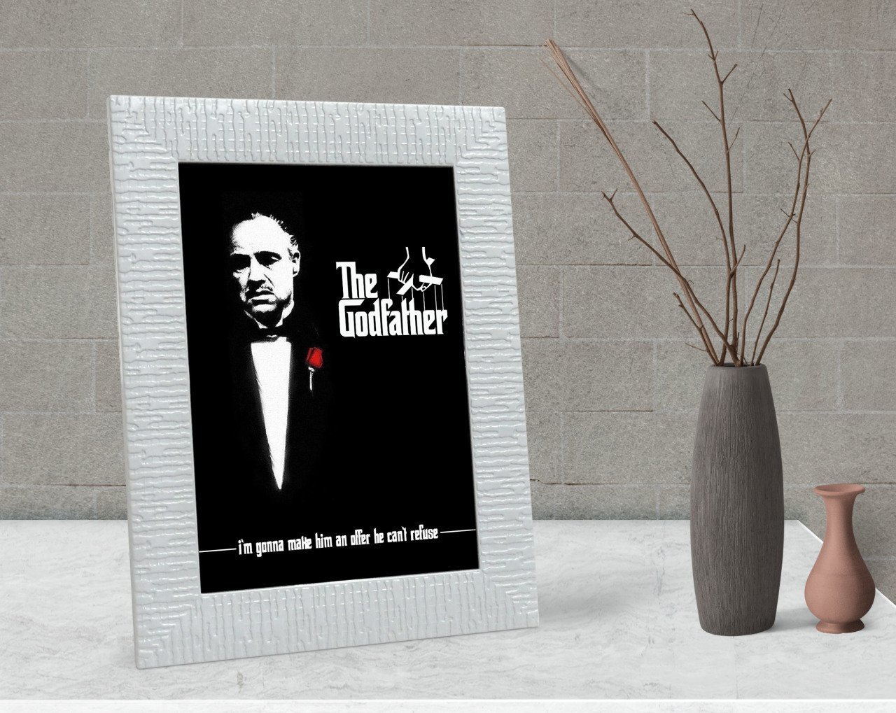 BK Home Godfather Baba Tasarımlı Dekoratif Çerçeve-3