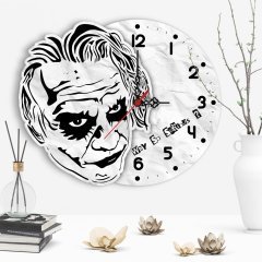 Dekoratif Joker Tasarımlı Ahşap Duvar Saati - 2