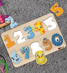 BK Toys Çocuklar İçin Ahşap Figürlü Eğitici-Öğretici Yapboz Puzzle-1