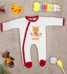 BK Kids Kişiye Özel Bebek Kıyafeti, Bebek Giyim Hediyesi, Tulum Zıbın ve Kukuletalı Şapka Seti-1