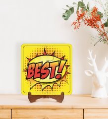 BK Gift Pop Art Tasarımlı Ahşap Standlı Puzzle Çerçeve-8