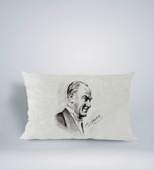 BK Gift Atatürk Temalı Dikdörtgen Araç Koltuk Yastığı-10