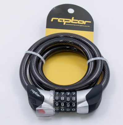 RAPTOR - Şifreli Spiral Kilit 12 x 120cm - Işıklı