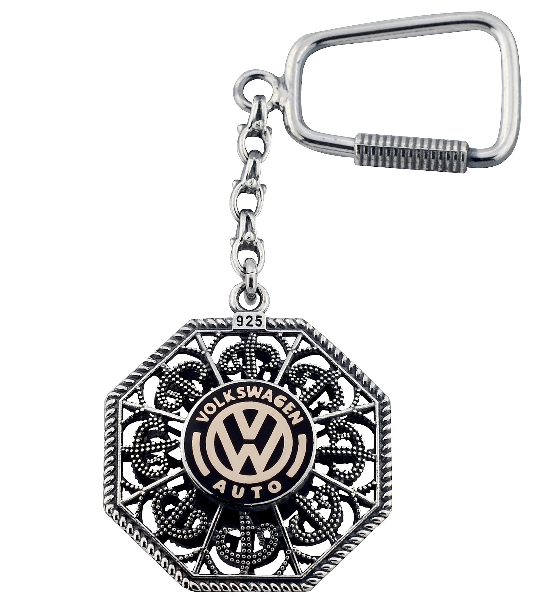 Elif Vav Desen Volkswagen Gümüş Anahtarlık