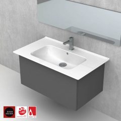 Turkuaz Blue 70 cm Etajerli Lavabo