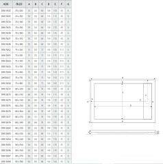 Shower 90x120 Drop Dikdörtgen Flat Duş Teknesi (h:5 cm)