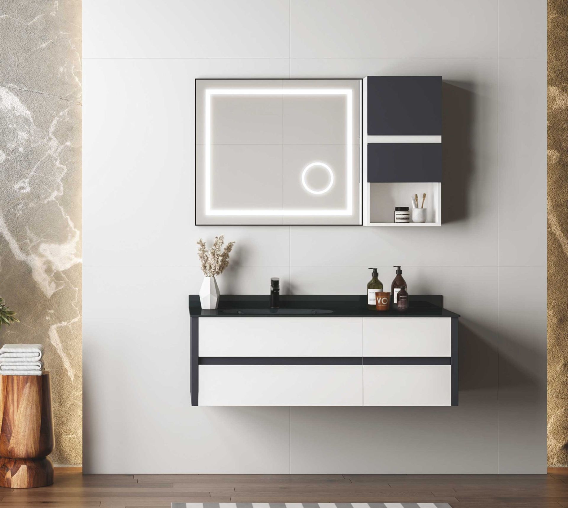 Fym Bianca 122 cm Banyo Dolabı