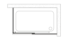 Shower Vega 80x140 1 Sabit 1 Kayar Yan Panelli Duş Kabini