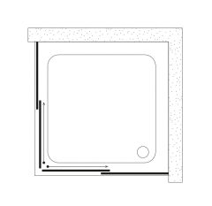 Shower Vega 110x110 2 Sabit 2 Kayar Köşe Girişli Duş Kabini