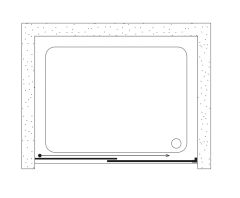 Shower Moon 110 cm 1 Sabit 1 Kayar İki Duvar Arası Duş Kabini