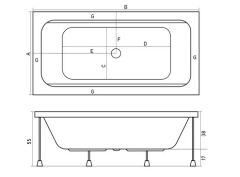 Shower Artmina Wide 80x200 Dikdörtgen Küvet