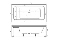 Shower Tahy 80x200 Dikdörtgen Oturmalı Küvet