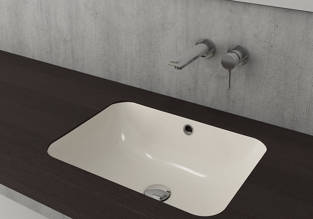 Bocchi | Scala Tezgah Altı Lavabo 55x41 cm Parlak Bisküvi