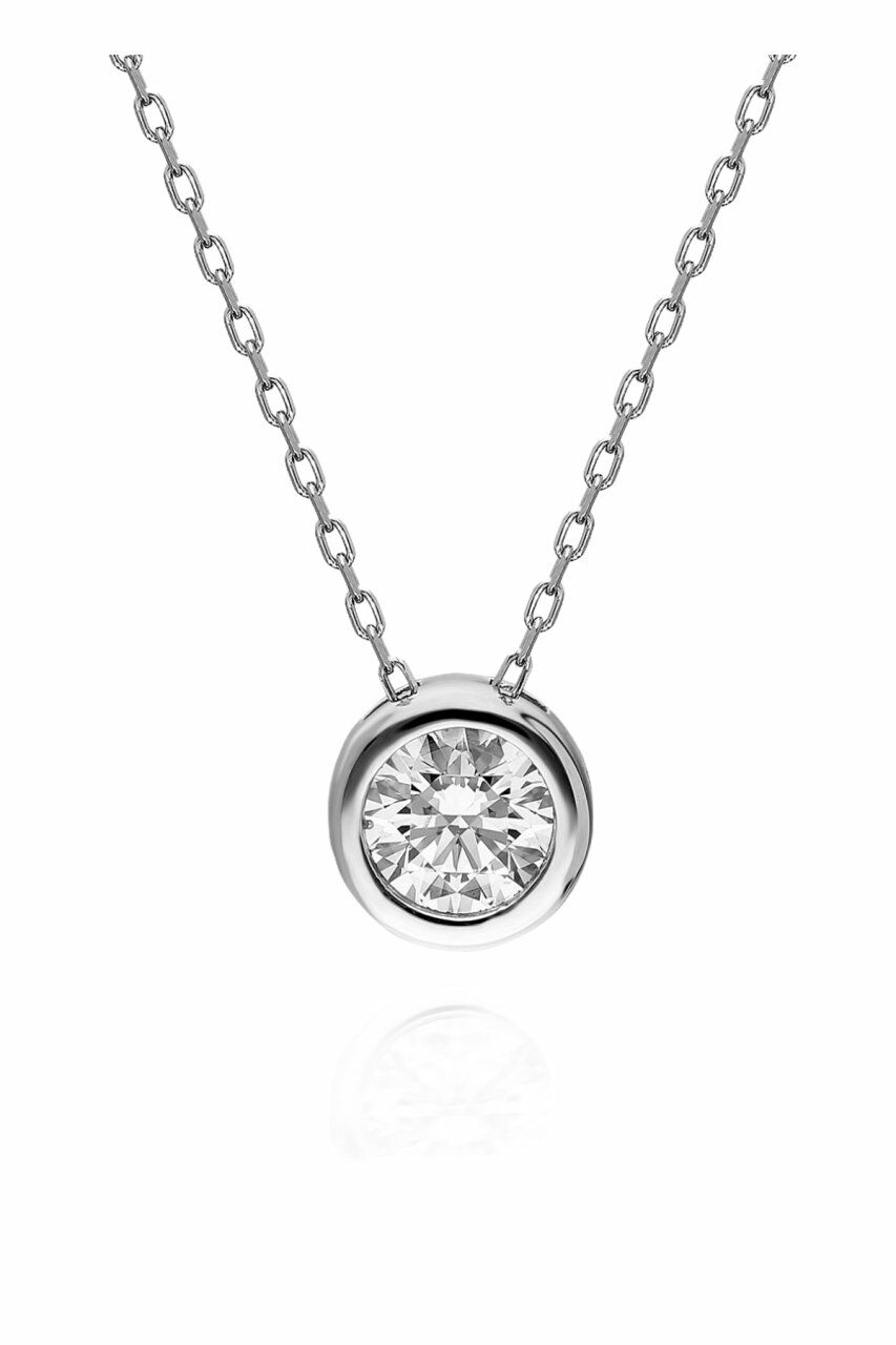 Swarovski Taşlı Tektaş 925 Gümüş Kolye