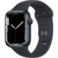 Apple Watch Seri 7 Gps, 45MM Siyah Alüminyum Kasa ve Siyah Spor Kordon - Apple Türkiye Garantili