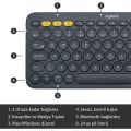 Logitech K380 Kompakt Kablosuz Bluetooth Türkçe Klavye - Siyah