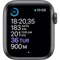 Apple Watch Seri 6 40mm GPS Space Gray Alüminyum Kasa ve Siyah Spor Kordon